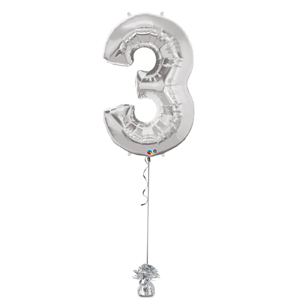 Megaloon 3 Balloon - Silver