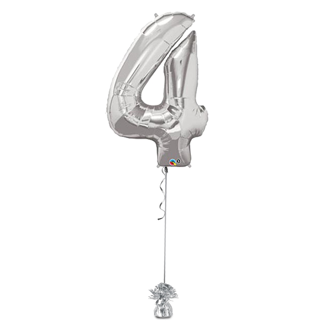 Megaloon 4 Balloon - Silver