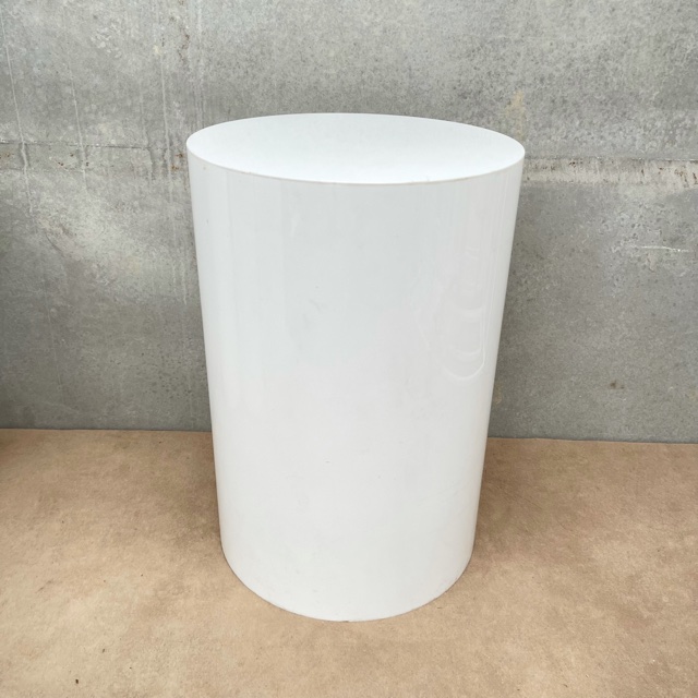 Acrylic Cylinder Plinth White