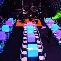Square Glow Banquet Table Hire