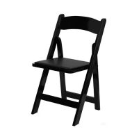 Black Padded Folding Chair Hire