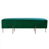 Emerald Green Velvet Ottoman Bench Hire