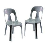 Grey Pipee Plastic Chair