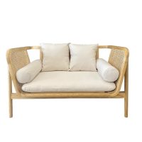 Natural Rattan Sofa Lounge Hire
