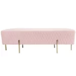 Pink Velvet Ottoman Bench Hire