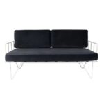 Wire Sofa Lounge - Black Velvet Cushions