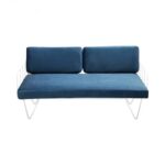 Wire Sofa Lounge – Navy Blue Velvet Cushions