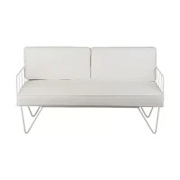 Wire Sofa Lounge – White Velvet Cushions