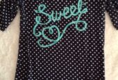 Blue Polka Dot Girls Top