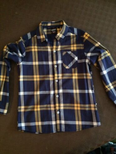 Boys Blue & Yellow Check Shirt