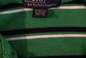 Boys green striped polo Ralph Lauren