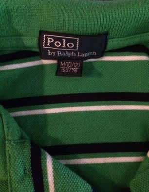 Boys green striped polo Ralph Lauren