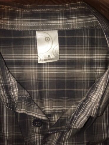 Boys Grey Check Shirt