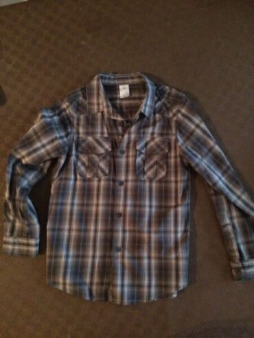 Boys Grey Check Shirt