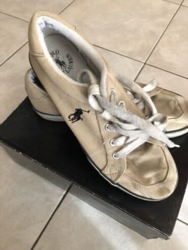 Polo Ralph Lauren Boys Cream Canvas Shoes