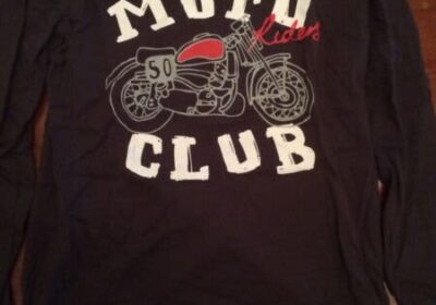 Boys Top Long Sleeved Motorbike Print