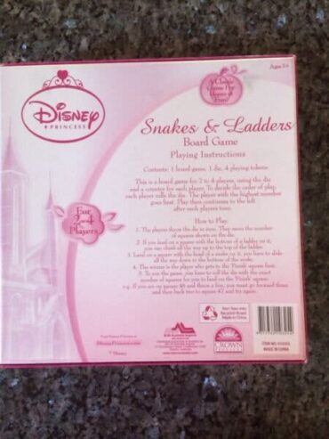 Disney Princess Snakes & Ladders Board Game