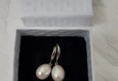 Freshwater pearl sterling silver earrings