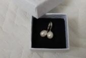 Freshwater pearl sterling silver earrings