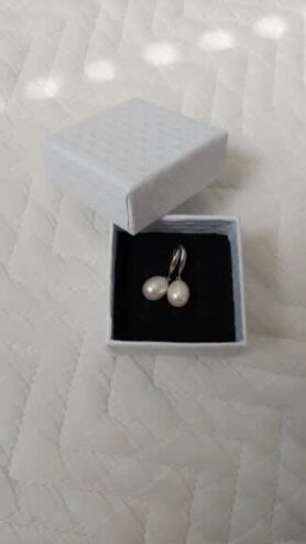 Freshwater pearl sterling silver earrings