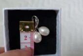 Freshwater pearl sterling silver earrings