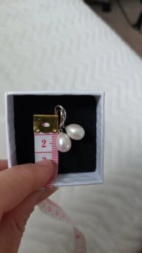 Freshwater pearl sterling silver earrings