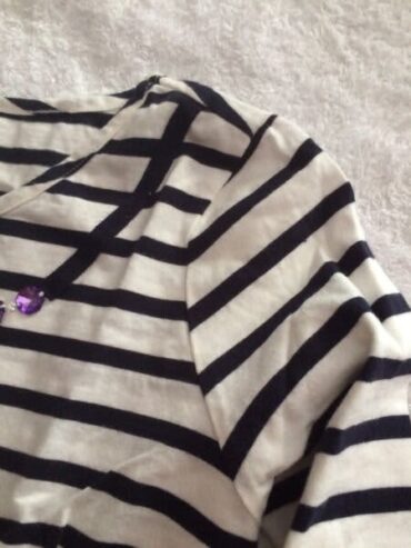 Girls Striped Embellished Top