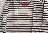 Girls Striped Embellished Top