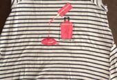 H & M Girls Makeup Print T-Shirt