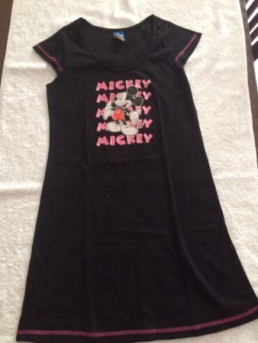 Ladies Mickey Mouse Black Summer Nightie