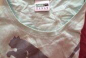 Ladies Puma T-Shirt Light Green