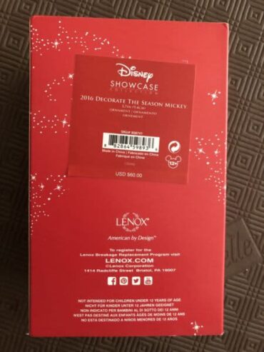 Lenox 2016 Mickey Mouse Christmas Ornament