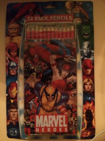 Marvel Hero colour pencils set in tin