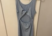 Blue Reversible Long Dress