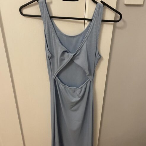 Blue Reversible Long Dress