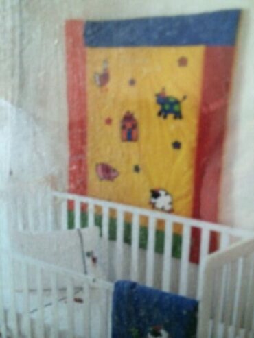 Rainbow farm cot quilt