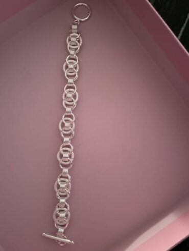 Sterling silver bracelet circle