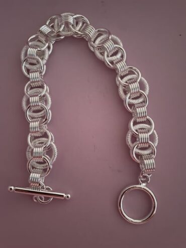 Sterling silver bracelet circle