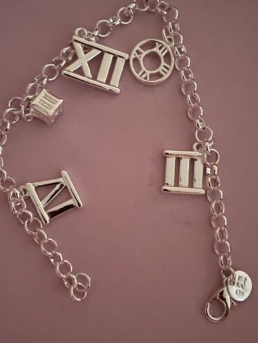 Sterling silver charm bracelet