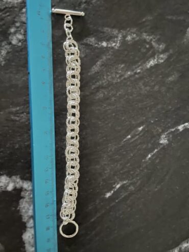 Sterling silver interlocking bracelet