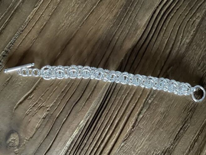 Sterling silver interlocking bracelet