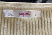 Yellow supre mid knit top