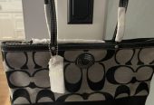 Coach Black Silver Tote Bag