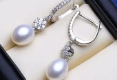 Drop Sterling Silver Freshwater Pearl Earring