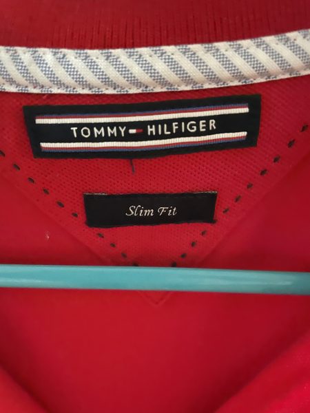 Women’s red Tommy Hilfiger polo top