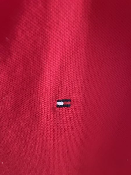 Women’s red Tommy Hilfiger polo top