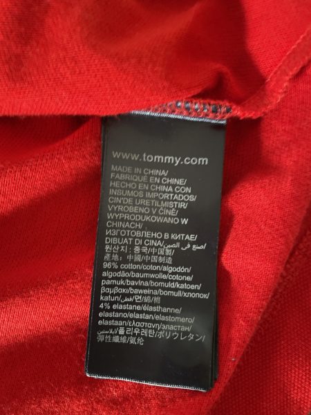 Women’s red Tommy Hilfiger polo top