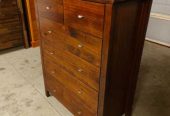 Walnut color solid wooden 6 drawers tallboy