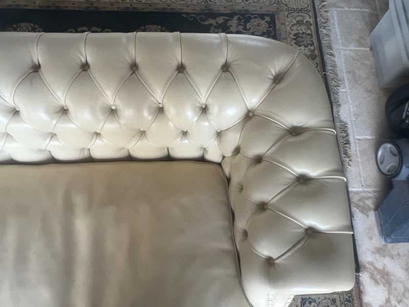 Rare Baxter Italian Diana Chesterfield, Upholstered Tuscany Leather