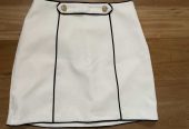 Ladies white Portmans lined skirt